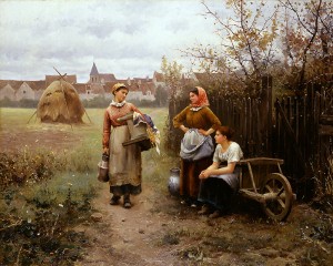 Going to the wash house
